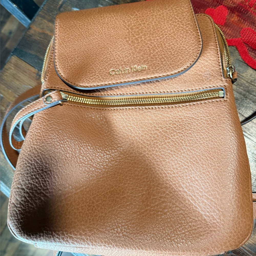 Calvin Klein Tan Leather backpack